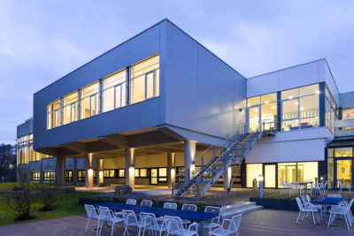 New reception building for the Max Planck Institute for Biophysical Chemistry and Dynamics by Schwieger Architects Göttingen.