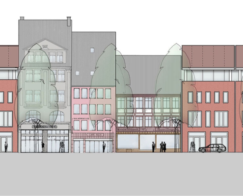Urban planning study of the Nikolaiviertel in Göttingen by Schwieger Architects in cooperation with FachdienstStadt.