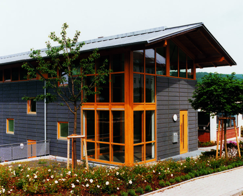 Neubau eines Betriebsgebäude für die Stadtentwässerung in Hann.-Münden durch Schwieger Architekten aus Göttingen.