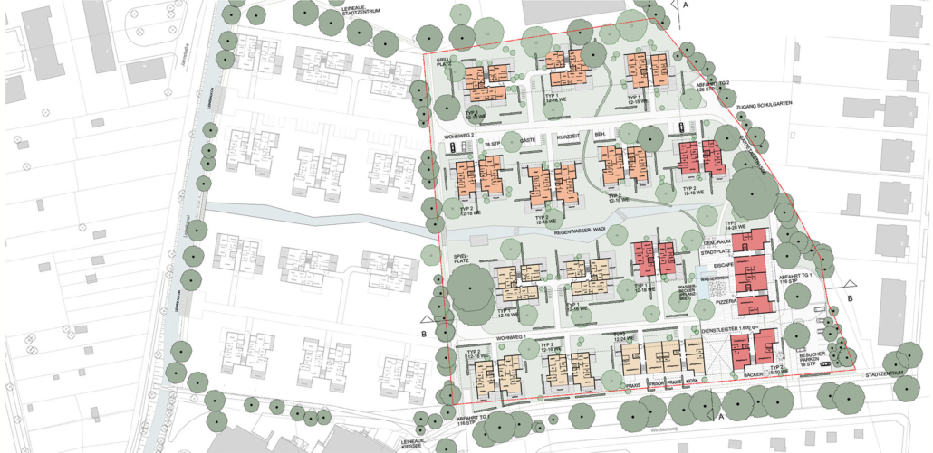 Urban planning report and planning for the redesign of the area around Windausweg in Göttingen by Schwieger Architects.