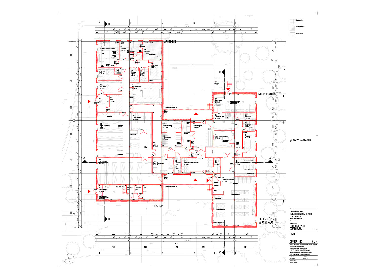 New Construction, Logistics Building with Pharmacy, Mühlhausen