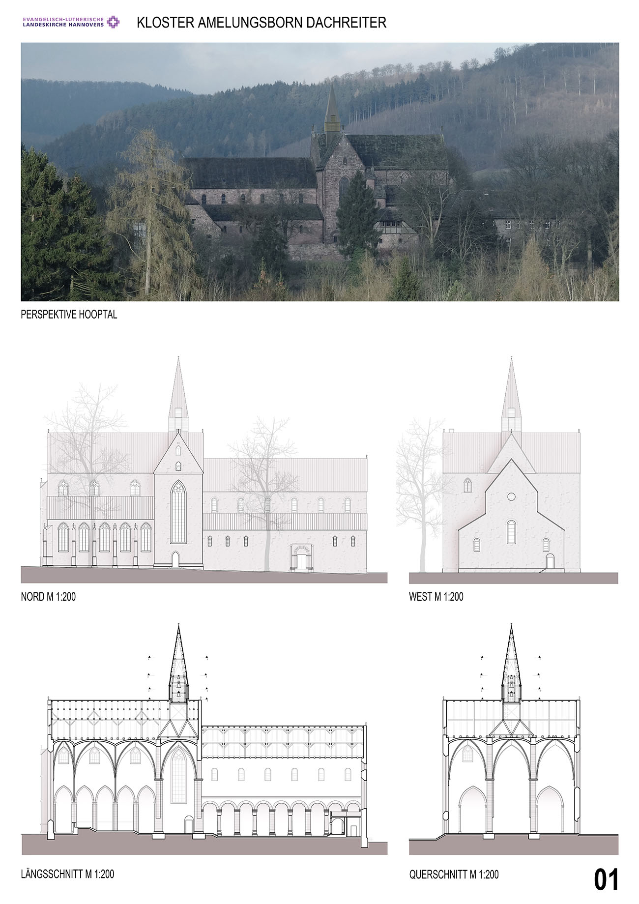 Wiedererrichtung eines Vierungsdachreiters auf der Klosterkirche Amelungsborn