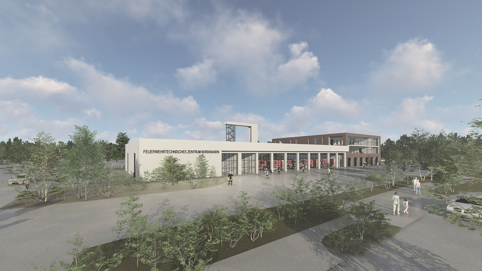 Architectural competition for the construction of a new fire brigade technical centre in Nordhausen for the Städtische Wohnungsbaugesellschaft mbH (SWG).